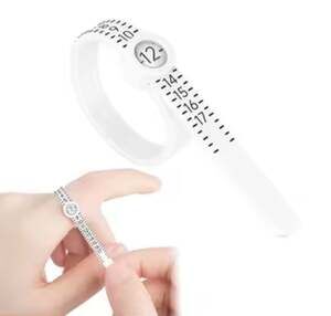 2-Pack Reusable Ring Sizer Measuring Tool US /Canada Size 1-17 with Magnifying G